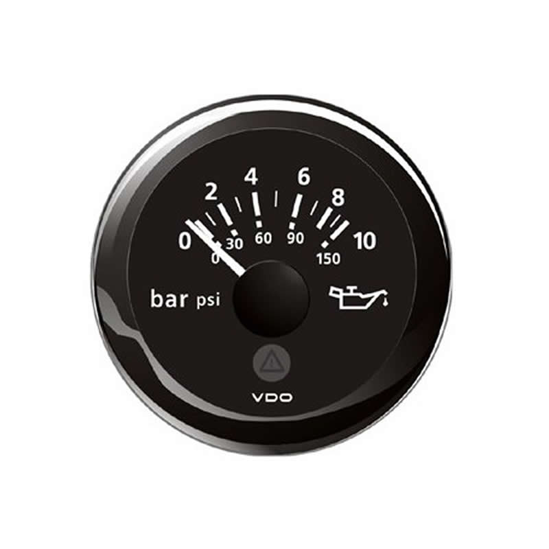 VDO ViewLine Engine Oil Pressure 10Bar Black 52mm